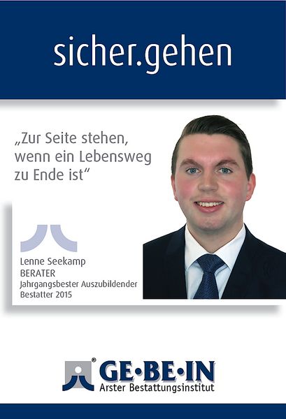 sicher.gehen: "Zur Seite stehen, wenn ein Lebensweg zu Ende ist." Lenne Seekamp